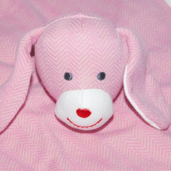 Juddlies Pink Bunny Rabbit Dog Organic Security Blanket Baby Lovey Nunu Soother - Picture 2 of 5